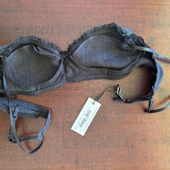 Cou Cou Intimates Balconette Black Bralette - Picture 6 of 6